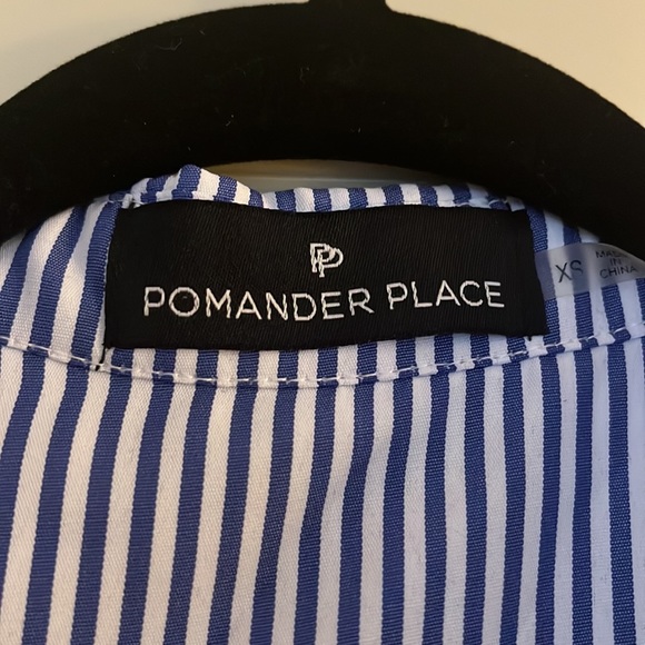 Romander Place blue  stripes button down shirt dress - Picture 6 of 6